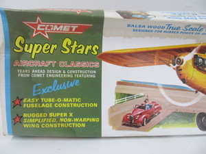 lot 50 image: Vintage Comet Super Stars Exclusive PIPER CUB J-3 Balsa Wood Model Kit