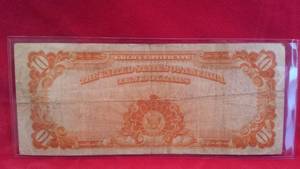 US $10 Gold Certificate, Large Size Currency, Series of 1922