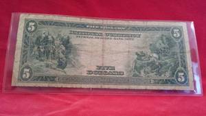 US $5 National Currency, Minneapolis, Large Size Currency, Series of 1918