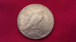 US Silver Peace Dollar Coin, 1925
