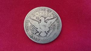 US Silver Half Dollar Coin, 1905