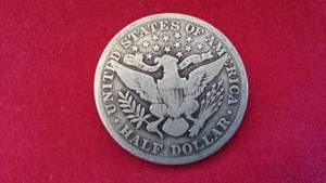 US Silver Half Dollar Coin, 1901