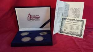 4 Mints of Barber Silver Half Dollar Boxed Set