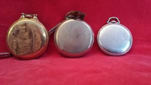 antique Hamilton, Waltham, and Westclox pocket watches (not working)