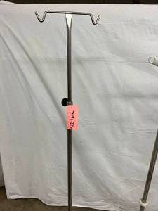 Lot Of 3 Telescoping Height Adjustable IV Poles On Wheels
