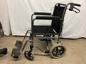 MSRP $500 Merits Patient Care Collapsible Transport Wheelchair With Handbrakes -&nbspSee Pictures For Size &amp Condition