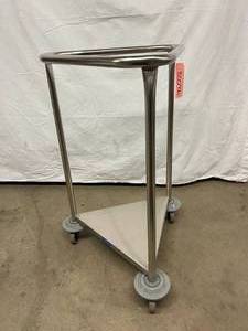 MSRP $700 Pedigo P-1121-SS Stainless Steel Linen Hamper, 25 Diameter With Bumper Guards - Great Condition