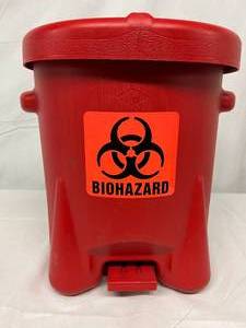 MSRP $100 Eagle Biohazardous Step On Flip Top Waste Container Can - Excellent Condition