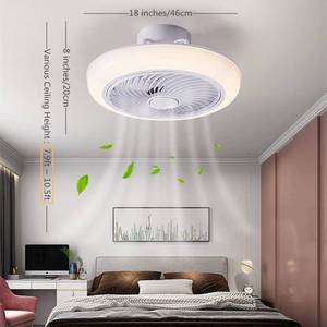 lot 45 image: XIYUN Enclosed Ceiling Fan with Lights,18In 72W Remote Control,