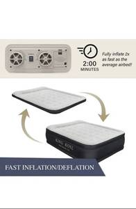 lot 66 image: King Koil Queen Air Mattress, Built-in Pump, Best Inflatable Airbed Queen Size
