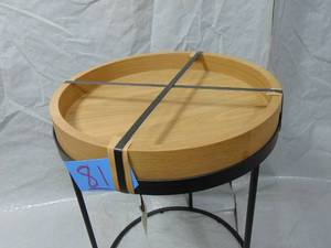 lot 81 image: Wood & Steel Accent Table Black - Hearth & Hand Magnolia