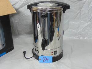 lot 84 image: Zulay Premium 100 Cup Commercial Coffee Urn - Stainless Steel Large Coffee Dispenser For Quick Brewing - Automatic Hot Water Dispenser
