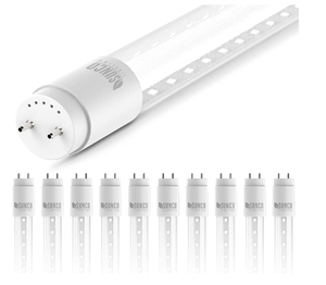 lot 34 image: Sunco Lighting 10 Pack 4FT T8 LED Tube, 18W 40W Fluorescent