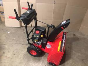 lot 7 image: Powersmart 24 in. Two-Stage Gas Snow Blower in working condition see pictures open box customer return