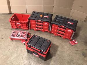 lot 8 image: Lot of assorted Milwaukee Packout Storage Units various models customer returns see pictures