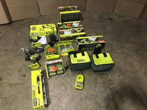 lot 16 image: Lot of assorted Ryobi IndoorOutdoor Tools various models and conditions customer returns see pictures
