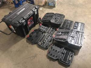 lot 18 image: Lot of assorted Husky Mechanic Tools and Storage unit see pictures customer Returns see pictures