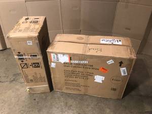 lot 19 image: Lot of assorted Garage wall cabinets open box customer returns review pictures
