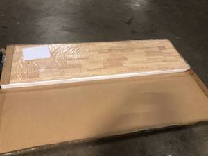 lot 21 image: Husky 84 in. Solid Wood Work Surface for Heavy Duty Welded Steel Garage Storage System open box review pictures