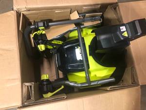 lot 22 image: Ryobi 18V Snowblower with Battery and charger open box customer returns review pictures