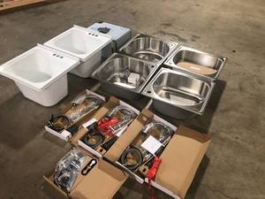 lot 29 image: Lot of assorted sinks various models and types review pictures customer returns