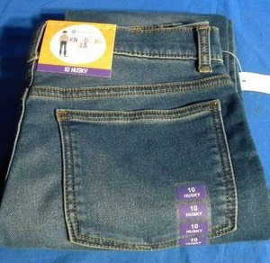 lot 22 image: Brand New  Members Mark Knit Denim Jeans (Size Husky 10)