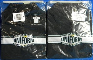 lot 39 image: Brand New Authentic Galaxy Uniform Black Short Sleeve Collared Shirt (Pack of 2 Different Sizes)