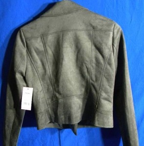 lot 83 image: Brand New with Tags BB Dakota by Steve Madden Ladies Small Faux Suede Moto Jacket Tan