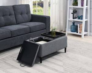 lot 34 image: Convenience Concepts Designs4Comfort Magnolia Storage Ottoman with Trays