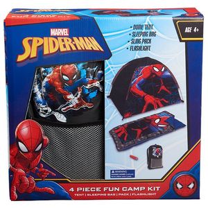 lot 119 image: Brand New Spider-Man 4-Pc. Sling Kit Camping Set