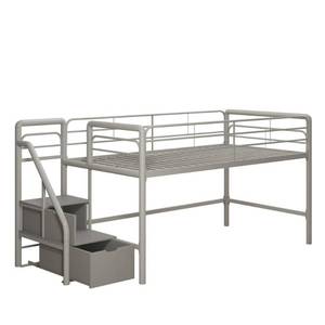 lot 53 image: Brand New - Open Box  DHP Junior Loft bed with Storage Steps - Twin