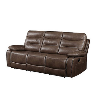 lot 96 image: Brand New Aashi Sofa (Motion) in Brown Leather-Gel Match