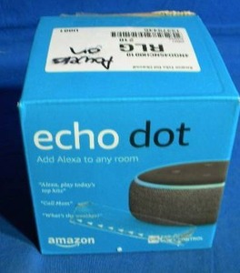 lot 153 image: Open Box Item Amazon Echo Dot 3rd Generation Smart Speaker - Charcoal