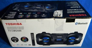 lot 163 image: ((New Condition - FM Tested and Working - Open Box)) Toshiba Portable Bluetooth Boombox - Black