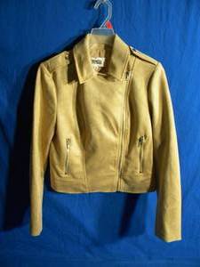 lot 184 image: Brand New with Tags BB Dakota by Steve Madden Ladies Faux Suede Moto Jacket Tan - Small NWT