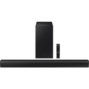 lot 137 image: Brand New - Open Box Item Samsung 33 2.1-Channel 300-Watt Bluetooth Soundbar Speaker with Wireless Subwoofer