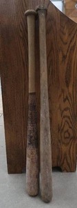 2 WOODEN BASEBALL BATS