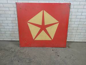 lot 397 image: Large Vintage Chrysler Sign - Plastic - Approx. 42.5 x 38 - NO SHIPPING