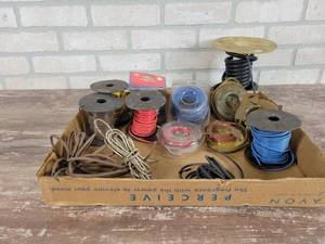 lot 410 image: Assorted Spools of Wire and Tubing