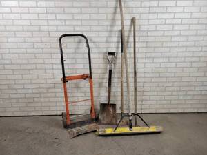 lot 431 image: Dolly, Shovel, Push Broom and More - NO SHIPPING