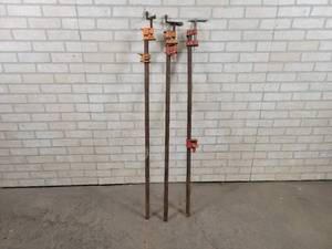 lot 433 image: (3) 48 Bar Clamps - NO SHIPPING