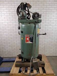 lot 439 image: 1960s Champion Vertical Air Compressor - 80 Gallon - NO SHIPPING