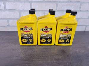 lot 488 image: (6) Quarts PENNZOIL 10W-30 - NO SHIPPING