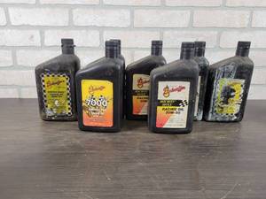 lot 489 image: (7) Quarts Schaeffer 20W-50 Racing Oil - NO SHIPPING