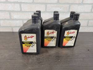 lot 492 image: (7) Quarts Schaeffer 20W-50 Racing Oil - NO SHIPPING