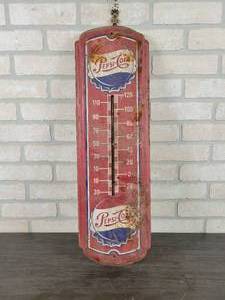 lot 498 image: Metal Pepsi-Cola Thermometer - Approx. 27 Tall