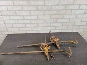 lot 513 image: (2) Antique Corn Planting Check Wire Stakes - NO SHIPPING