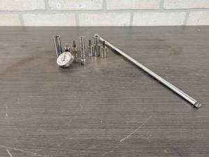 lot 569 image: (8) S-K 14 Drive Sockets, Finger Socket wrench and 14 Extension
