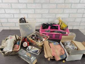 lot 592 image: Assorted Tools and Garage Hardware - NO SHIPPING
