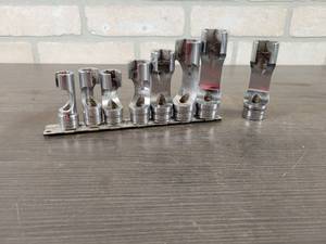 lot 631 image: Snap-on 38 Drive Flare Nut Sockets - 34 to 38 and 18mm